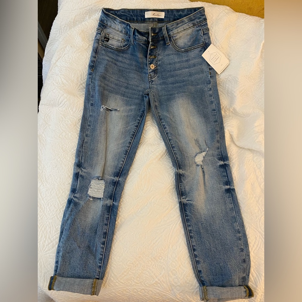 Benny Mid Rise Girlfriend Jeans - Kancan Jeans - Size 3
